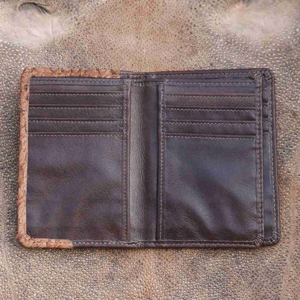 Wallet Harry, decorated with pike skin leather