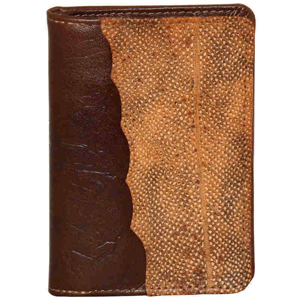 Wallet Harry with coinpocket, decorated with burbot leather