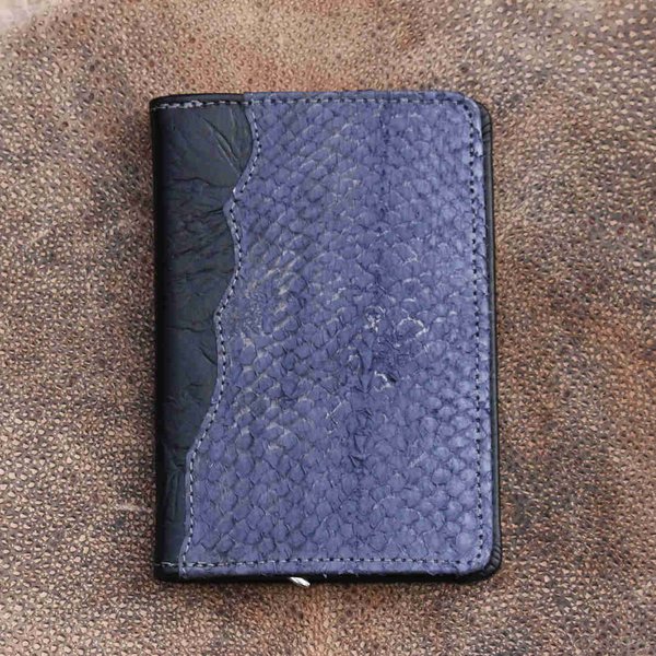 Wallet Harry with coinpocket, Salmon leather decoration