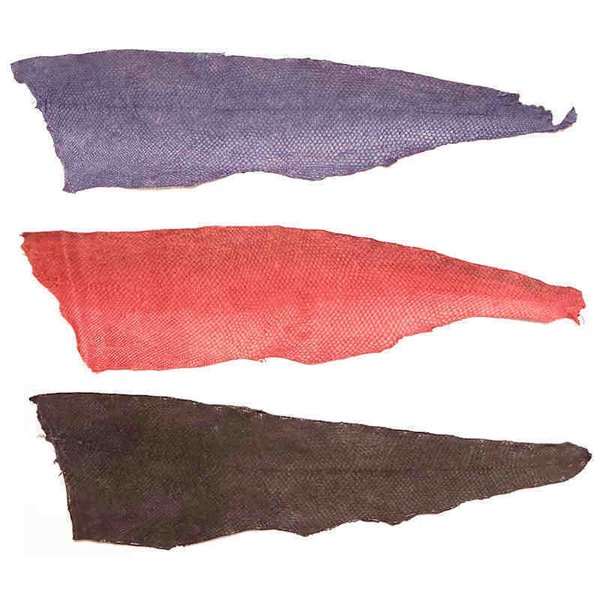 Tanned Salmon skin, small, natural brown