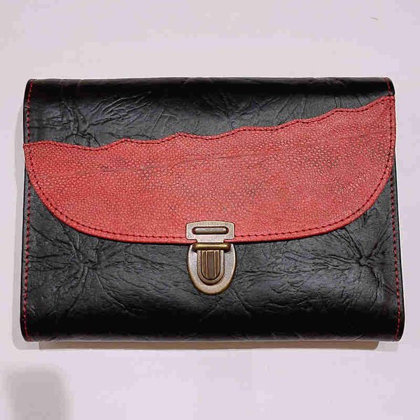 Women's small shoulder bag, fish skin leather